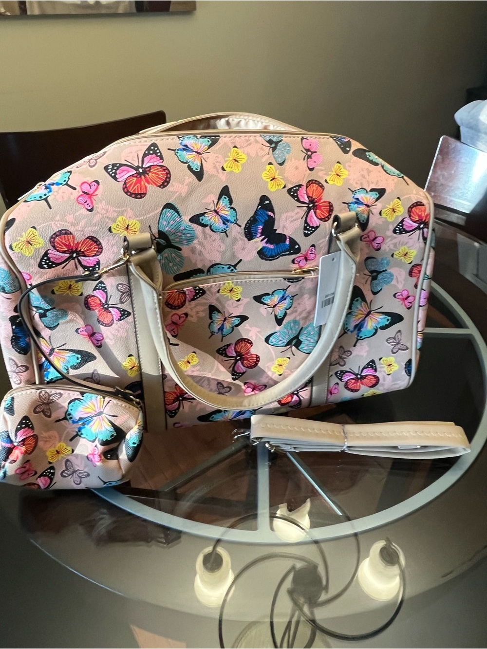 🦋 Colorful Butterfly Duffle Bag Set 🦋